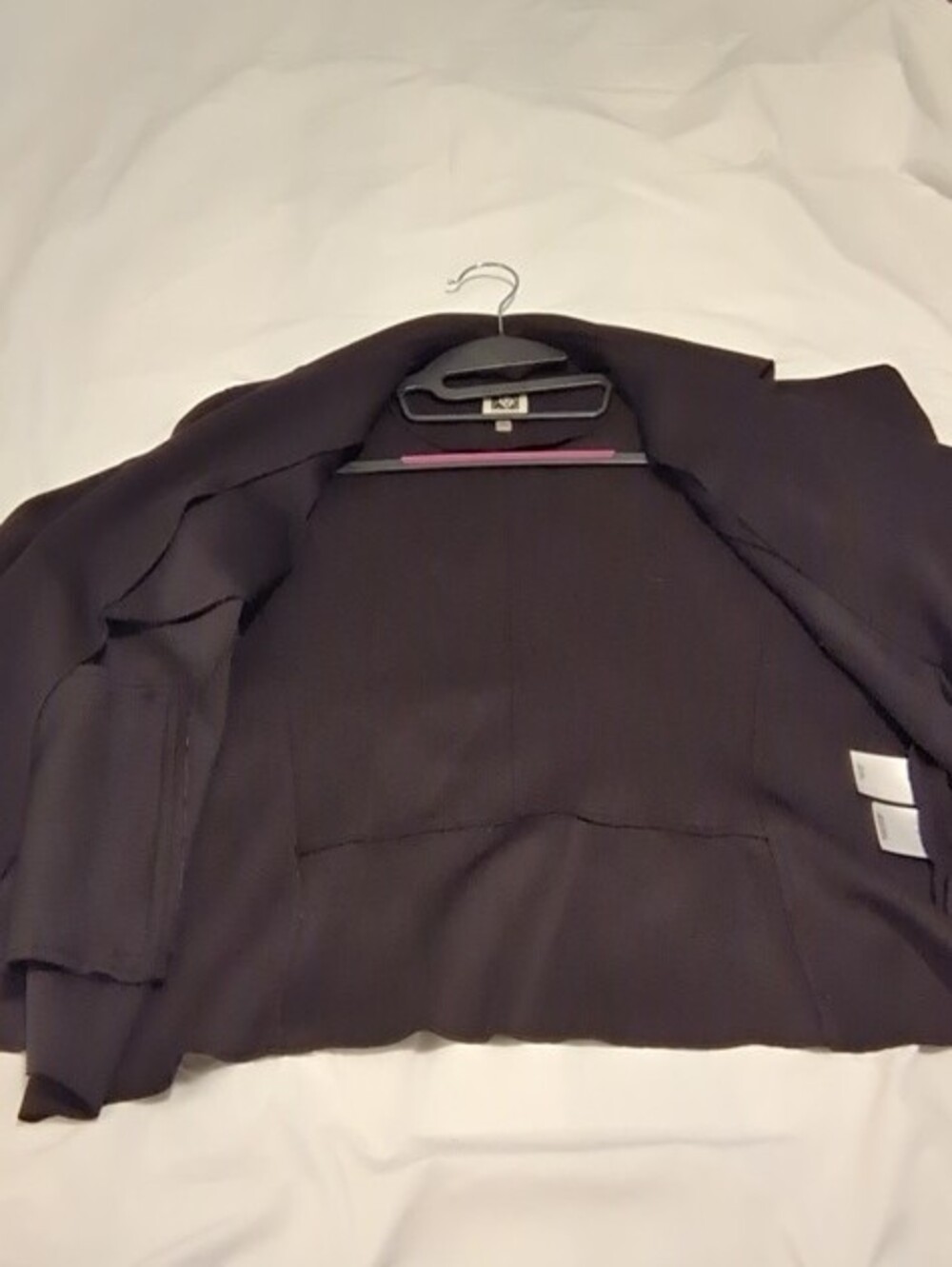 Anne Klein Black Asymmetric Zip Moto Jacket - Picture 4 of 4